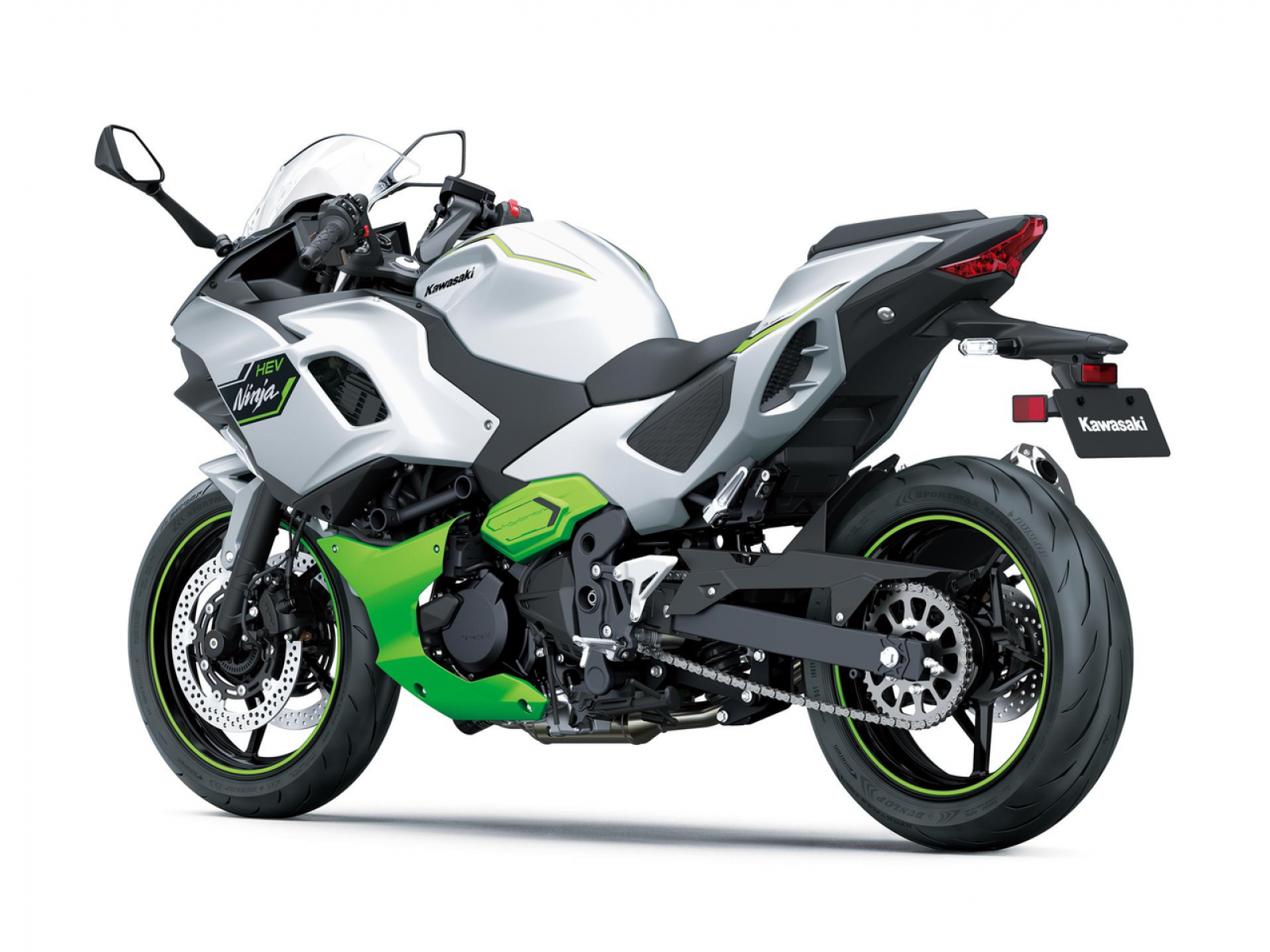 Мотоцикл KAWASAKI Ninja 7 Hybrid (Metallic Bright Silver / Metallic Matte Lime Green / Ebony) 2025